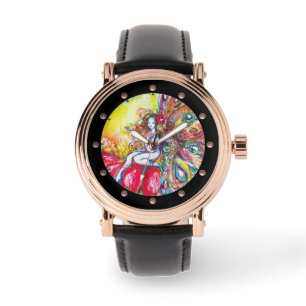 TITANIEN AUF EINER ROTEN BLUME ARMBANDUHR