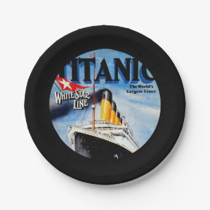 Titanische Reise-Anzeige Effektivwerts Pappteller