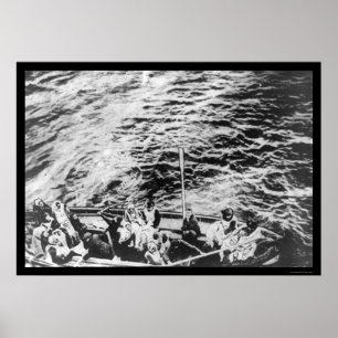 Titanische Überlebende in Rettungsboot 1912 Poster