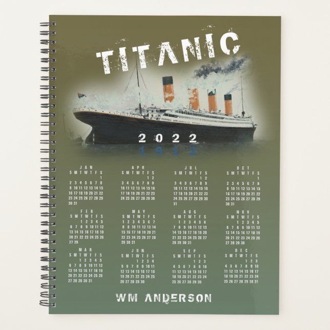 Titanischer Kalender 2022  Planer (Vorderseite)