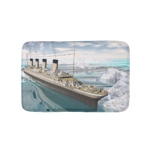 Titanisches Schiff - 3D übertragen Badematte