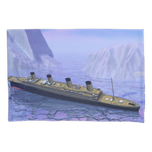 Titanisches sinkendes Boot - 3D übertragen Kissenbezug