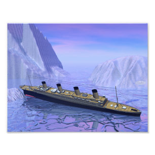 Titanisches sinkendes Schiff - 3D übertragen Fotodruck