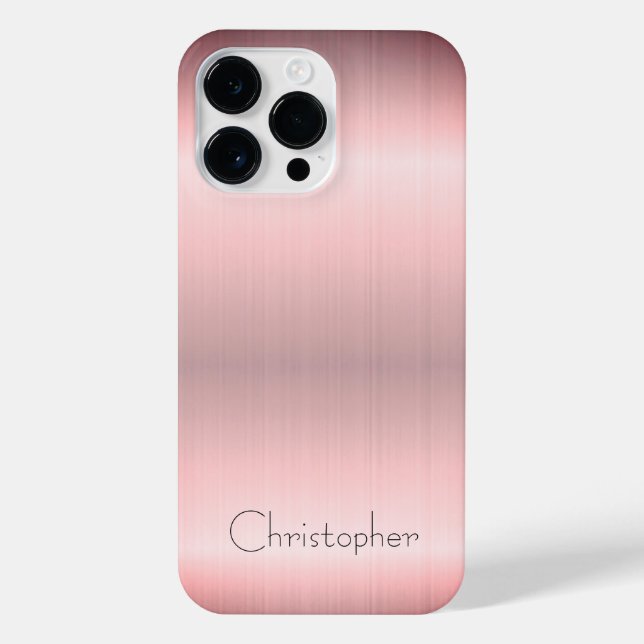 Titanium Bronze, rostfreier Stahl iPhone 14 Pro Max Hülle (Rückseite)