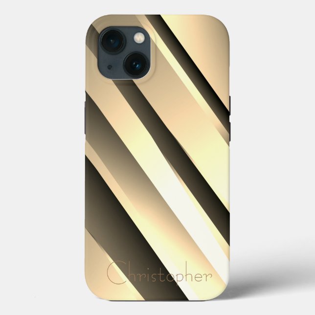 Titanium Gold Edelstahl-Druck Case-Mate iPhone Hülle (Rückseite)