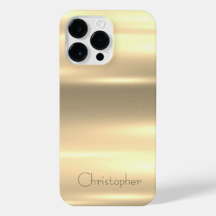 Titanium Gold Edelstahl-Druck iPhone 14 Pro Max Hülle