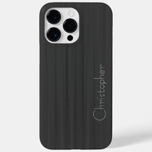 Titanium Grau Silver Stainless Steel Print Case-Mate iPhone 14 Pro Max Hülle