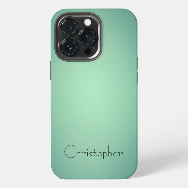 Titanium Hellgrün Edelstahl Druck iPhone 13 Pro Hülle (Hinten)