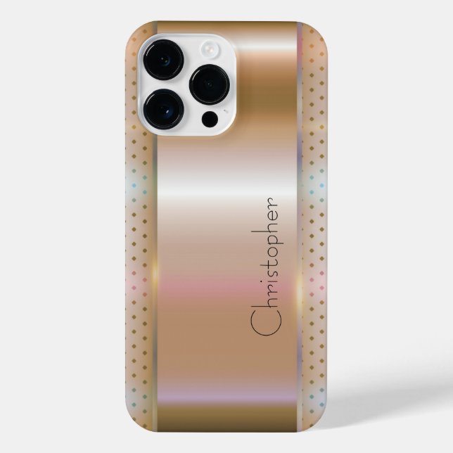 Titanium Orange Edelstahl-Print iPhone 14 Pro Max Hülle (Rückseite)