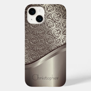 Titanium poliertes Gold Radial Metallic iPhone 15 Case-Mate iPhone 14 Hülle