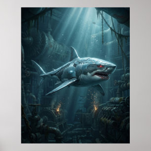 Titanium Shark Tauchgang Poster
