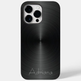Titanium Silver Black Stainless Steel Metallic Case-Mate iPhone 14 Pro Max Hülle
