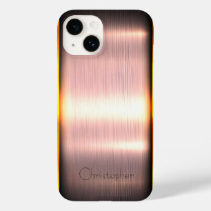 Titanpoliertes Bronze-Radial-Metallic-iPhone 15 Case-Mate iPhone 14 Hülle