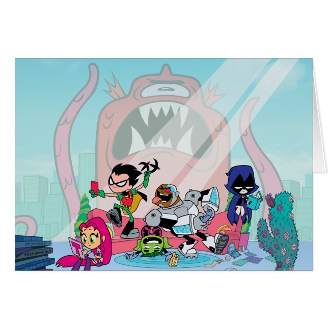 Titans Ados, allez ! | Approches de monstres entre (Devant horizontal)