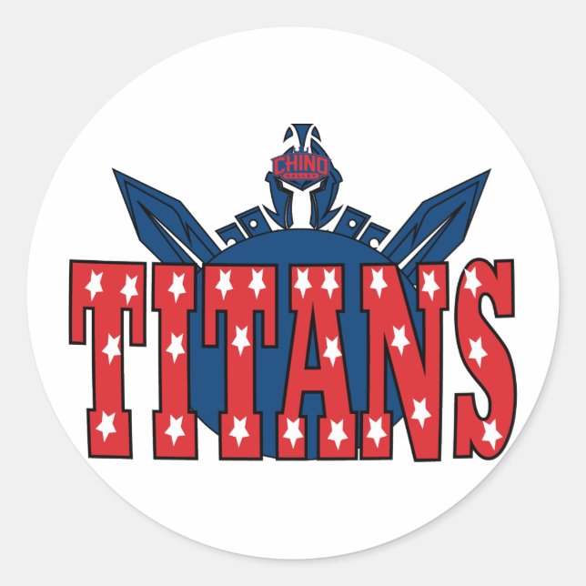 Titans Klaraufkleber im Chinatal Runder Aufkleber (Vorderseite)