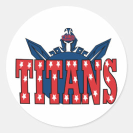 Titans Klaraufkleber im Chinatal Runder Aufkleber