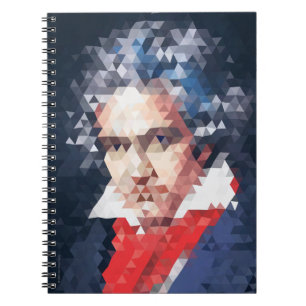 Titans of Music: Beethoven-Notebook (Low-Poly) Notizblock