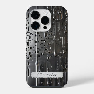 Titansilber-Edelstahldruck iPhone 14 Pro Hülle