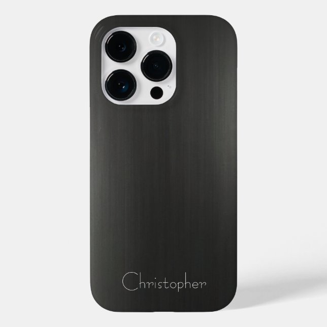Titansilber, rostfreier Edelstahl Case-Mate iPhone 14 Pro Hülle (Rückseite)