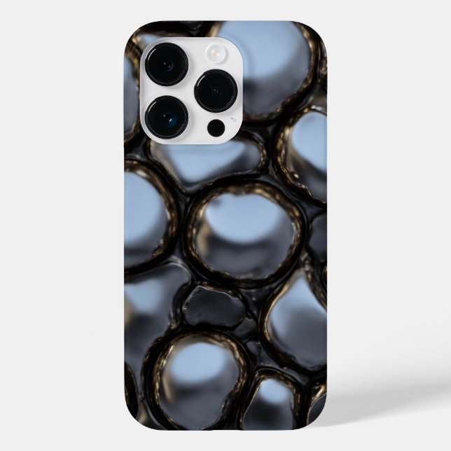 Titansilber, rostfreier Stahl Case-Mate iPhone 14 Pro Hülle (Rückseite)