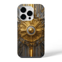 Titansilber und Gold Edelstahl-Druck