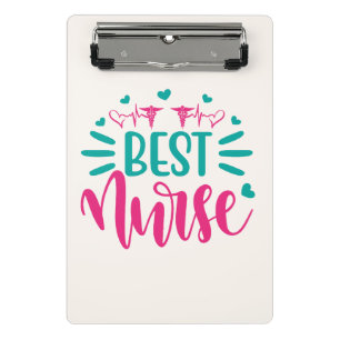 TITEL Best Nurse Mini-Notizblock – Personalized Me Mini Klemmbrett