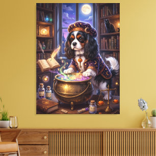 Titel: Cavalier King Charles Spaniel Zauberhund – Leinwanddruck
