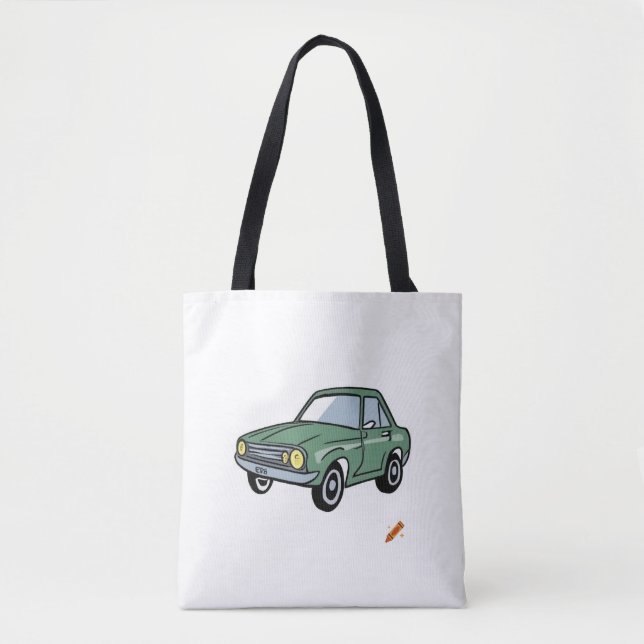 Titel: "Comic Style Car: Lebhaftes und dynamisches Tasche (Vorderseite)