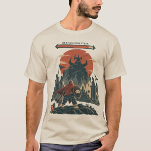 Titel: Couch-Potato-Ritter vs. Verantwortlichkeite T-Shirt