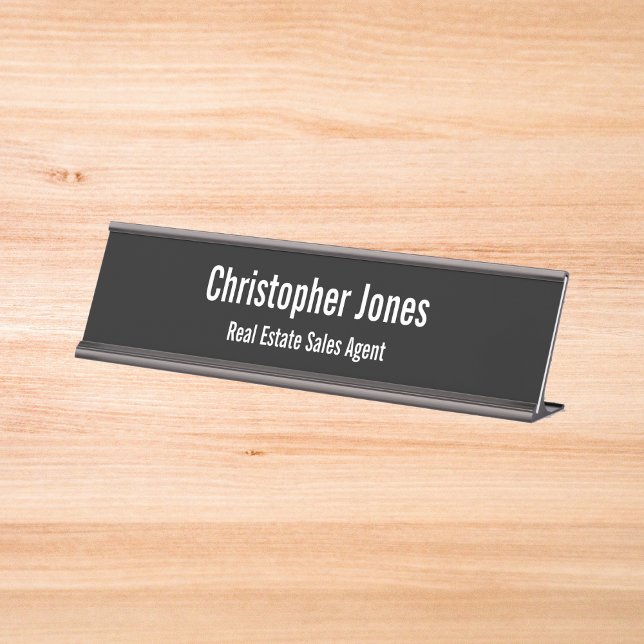 Titel der beruflichen Elegant Simple Office-Führun Schreibtischnamensplakette (Professional Elegant Simple Office Executive Title Desk Name Plate)