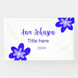 Titel des Doodle-Namens "Blaue Blume" Jahr 20XX Banner