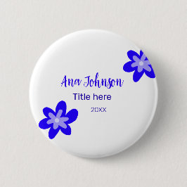 Titel des Doodle-Namens "Blaue Blume" Jahr 20XX Button