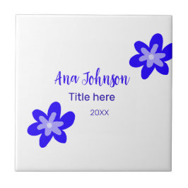 Titel des Doodle-Namens "Blaue Blume" Jahr 20XX Fliese