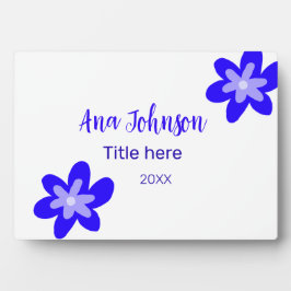 Titel des Doodle-Namens "Blaue Blume" Jahr 20XX Fotoplatte