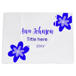 Titel des Doodle-Namens "Blaue Blume" Jahr 20XX Große Geschenktüte
