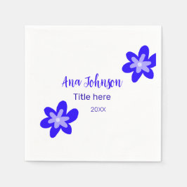 Titel des Doodle-Namens "Blaue Blume" Jahr 20XX Serviette