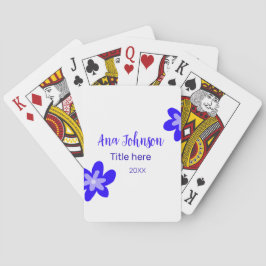 Titel des Doodle-Namens "Blaue Blume" Jahr 20XX Spielkarten