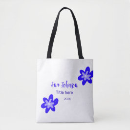 Titel des Doodle-Namens "Blaue Blume" Jahr 20XX Tasche