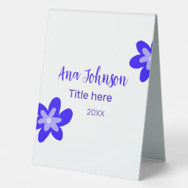 Titel des Doodle-Namens "Blaue Blume" Jahr 20XX Tischaufsteller