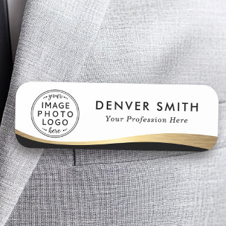 Titel des Logos Schwarz-weiße Imitate Goldener Far Namensschild