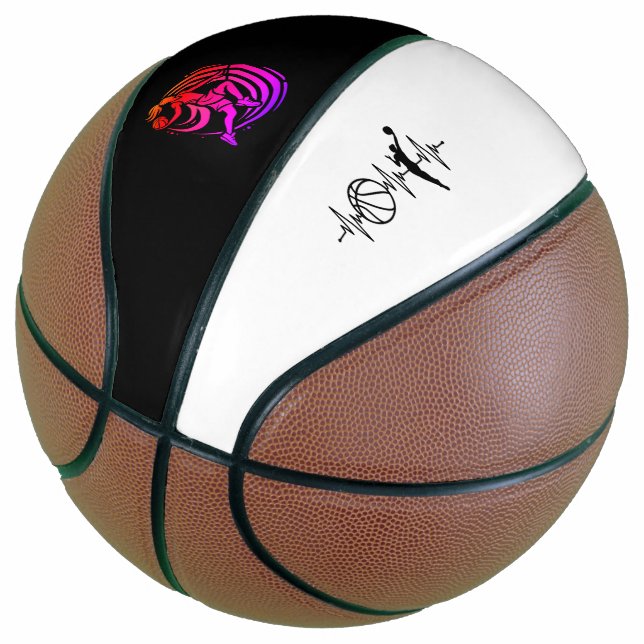 Titel: Dynamisches Logo für die Basketball-Silhoue Basketball (angewinkelt)