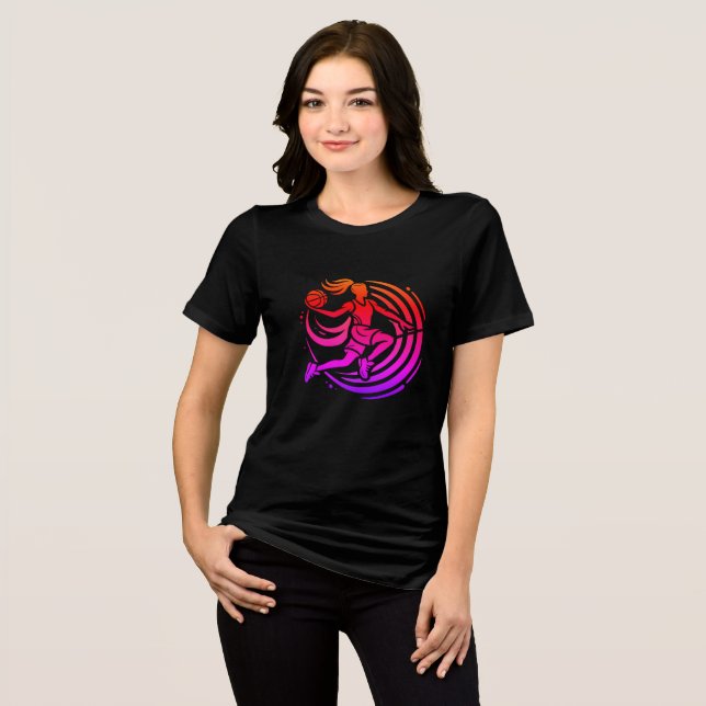 Titel: Dynamisches Logo für die Basketball-Silhoue Tri-Blend Shirt (Vorderseite voll)