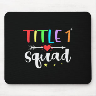 Titel Eins 1 Lehrer-Team Süß Zurück zur Schule Mousepad