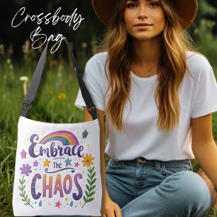 Titel Embrace the Chaos Crossbody Tote Bag Tragetaschen Mit Langen Trägern