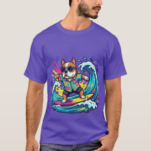 Titel: Funky Cartoon-Hund Grafik-T-Shirt T-Shirt