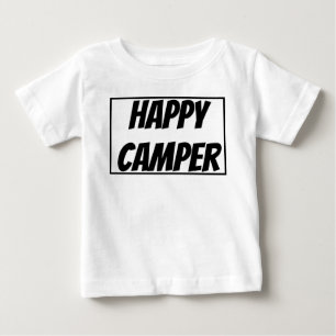 Titel: Glücklicher Camper Lustiger Camping Outdoor Baby T-shirt