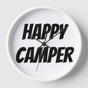 Titel: Glücklicher Camper Lustiger Camping Outdoor Uhr