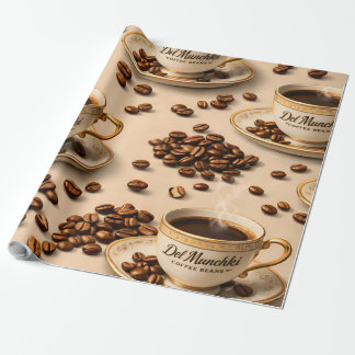 Titel gourmet geröstete Kaffeebohne und Espresso e Geschenkpapier