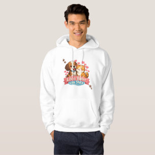 Titel Haustierliebhaber weißer Kapuzenpullover S Hoodie