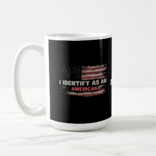 Titel: Ich identifiziere mich als amerikanisches F Kaffeetasse